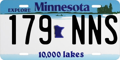 MN license plate 179NNS