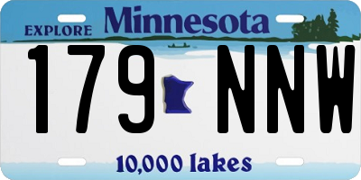 MN license plate 179NNW