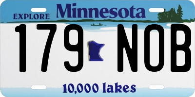 MN license plate 179NOB