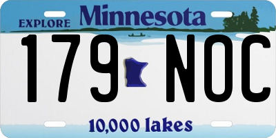 MN license plate 179NOC