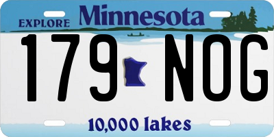 MN license plate 179NOG