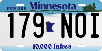 MN license plate 179NOI