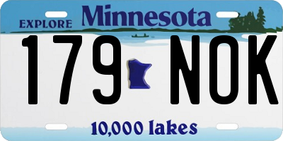 MN license plate 179NOK