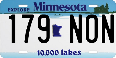 MN license plate 179NON