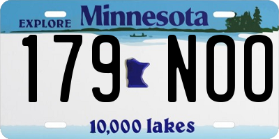 MN license plate 179NOO