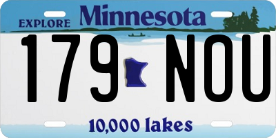 MN license plate 179NOU