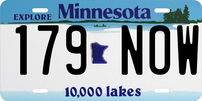 MN license plate 179NOW