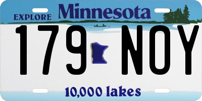 MN license plate 179NOY