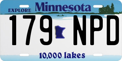 MN license plate 179NPD