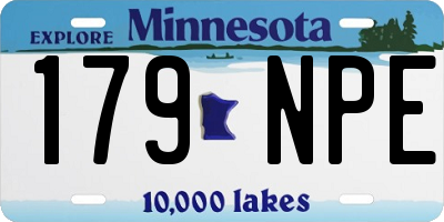 MN license plate 179NPE