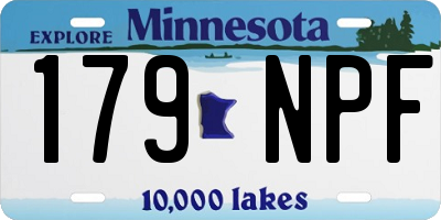 MN license plate 179NPF