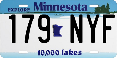 MN license plate 179NYF