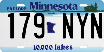 MN license plate 179NYN