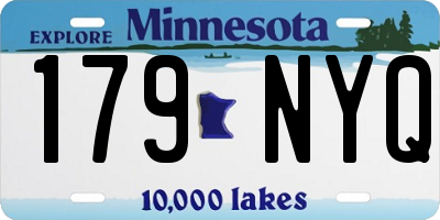 MN license plate 179NYQ