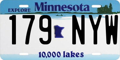 MN license plate 179NYW