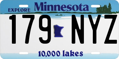 MN license plate 179NYZ
