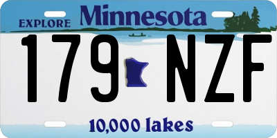 MN license plate 179NZF