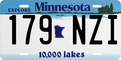 MN license plate 179NZI