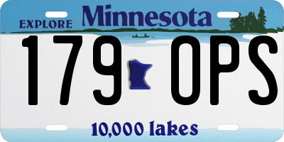 MN license plate 179OPS