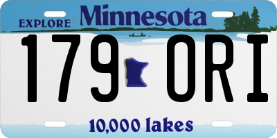 MN license plate 179ORI