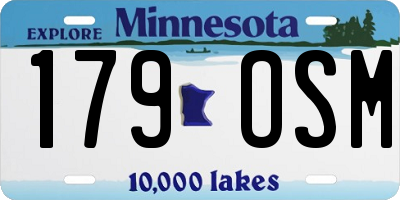 MN license plate 179OSM