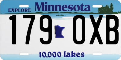 MN license plate 179OXB