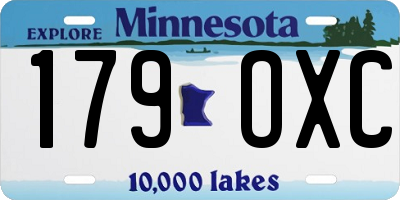 MN license plate 179OXC