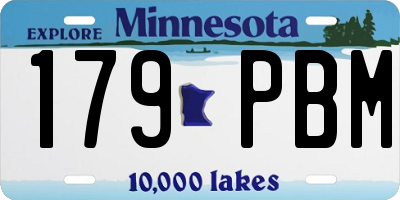 MN license plate 179PBM