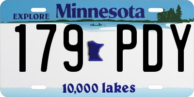 MN license plate 179PDY