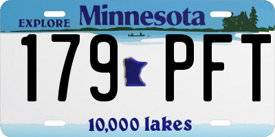 MN license plate 179PFT