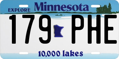 MN license plate 179PHE