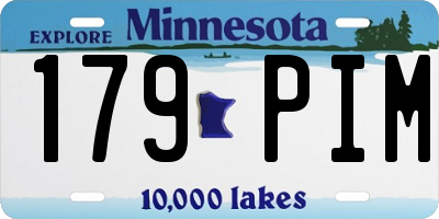 MN license plate 179PIM
