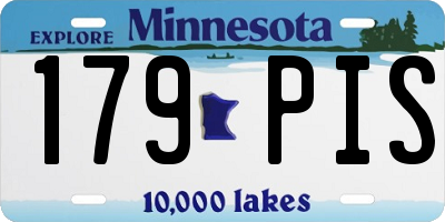 MN license plate 179PIS