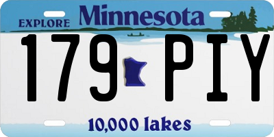 MN license plate 179PIY