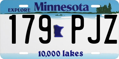 MN license plate 179PJZ