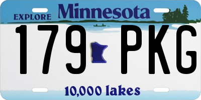MN license plate 179PKG