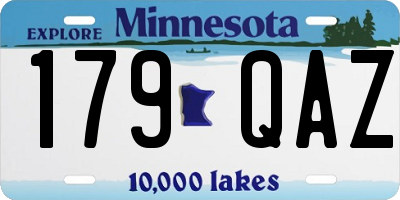 MN license plate 179QAZ
