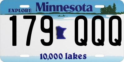 MN license plate 179QQQ