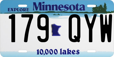 MN license plate 179QYW