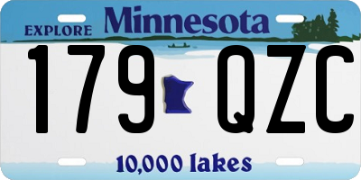 MN license plate 179QZC