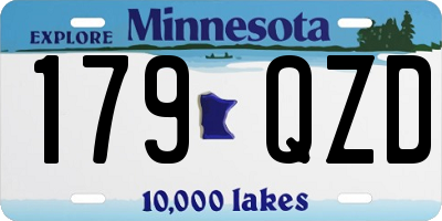 MN license plate 179QZD