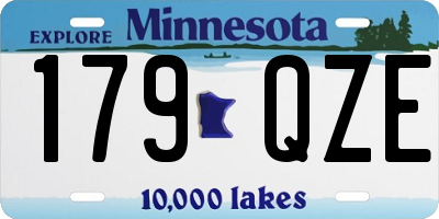 MN license plate 179QZE