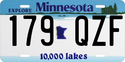 MN license plate 179QZF