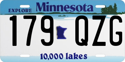 MN license plate 179QZG