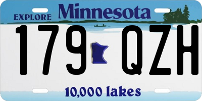 MN license plate 179QZH