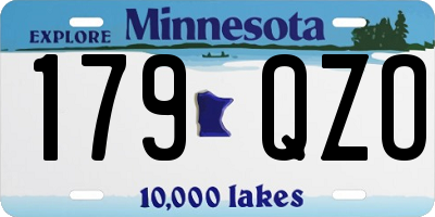 MN license plate 179QZO