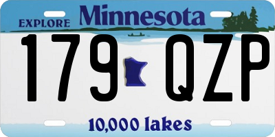 MN license plate 179QZP
