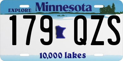 MN license plate 179QZS