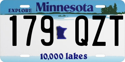 MN license plate 179QZT