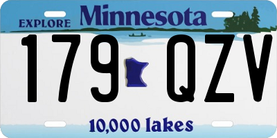 MN license plate 179QZV